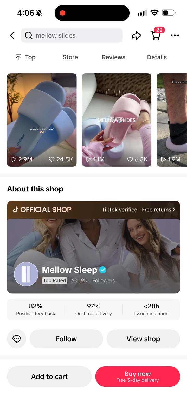 Video con producto en TikTok Shop