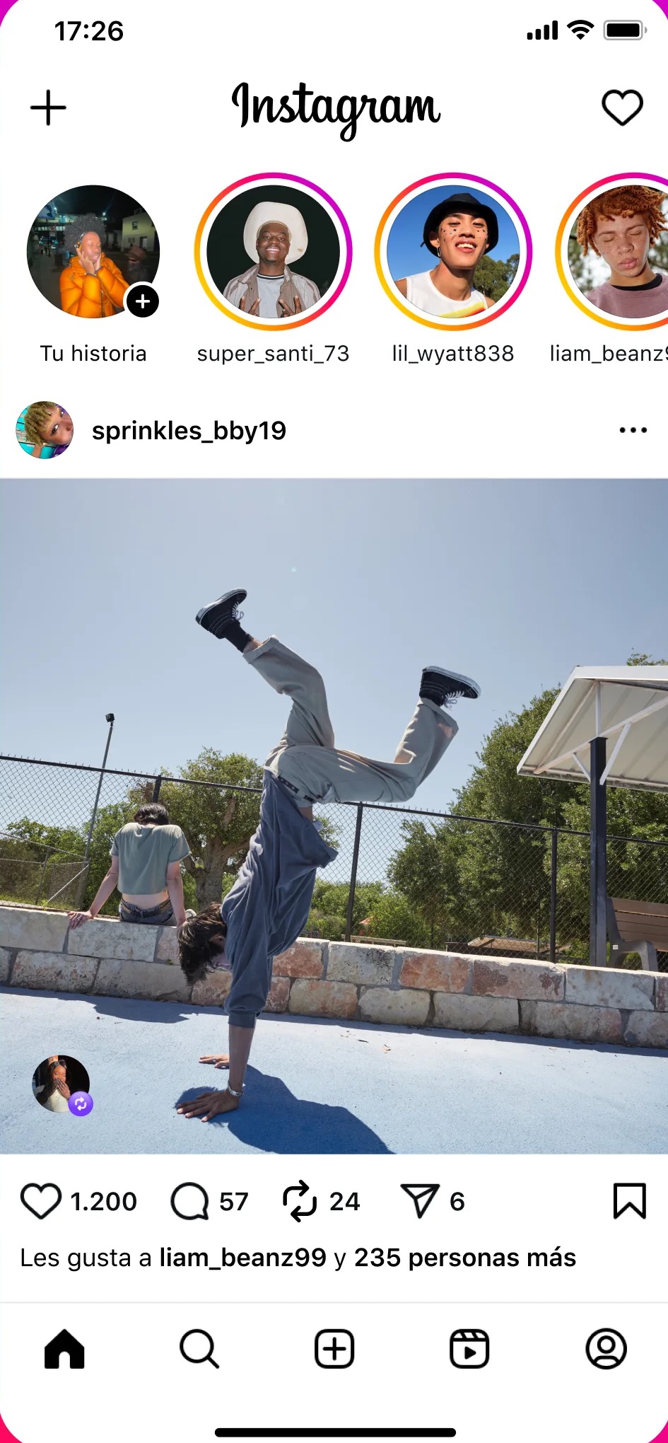 Feed de Instagram